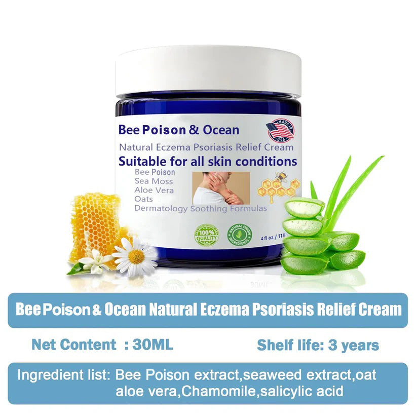 đBee Poison & Ocean Natural Eczema Psoriasis Relief Cream (For all skin conditions)