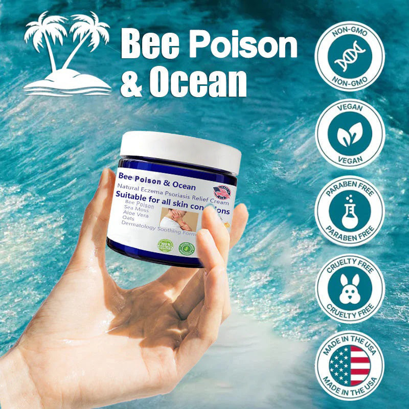 đBee Poison & Ocean Natural Eczema Psoriasis Relief Cream (For all skin conditions)