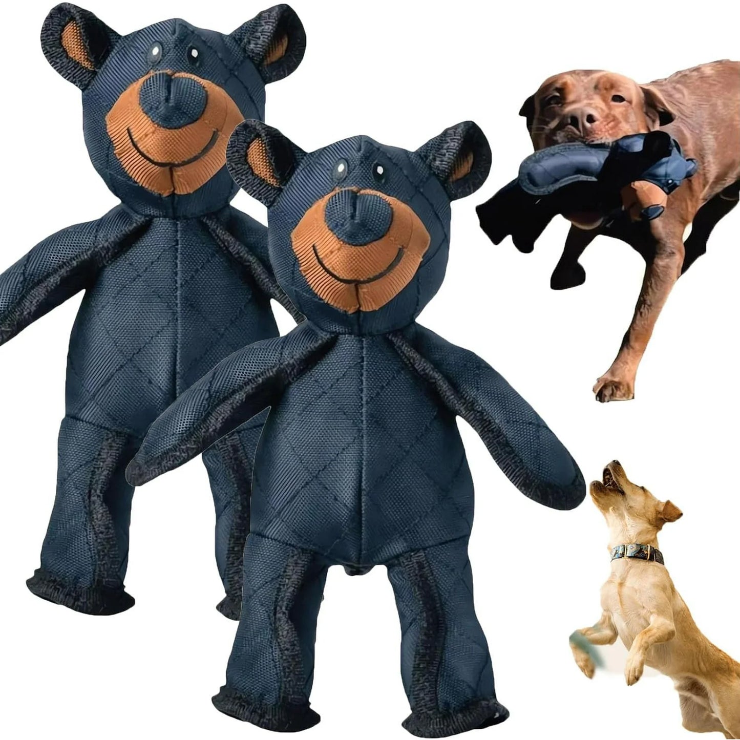 Indestructible & Interactive Bear Dog Toys For Heavy Chewers - IndestructiBear 2.0
