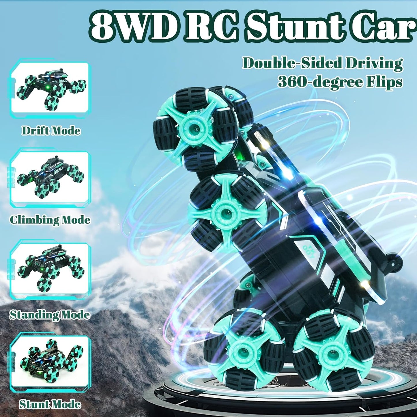 8WD Gesture Sensing RC Car, Toys Gifts for Kids 8 9 10 11 12 Year Old Boys Girls, 2.4Ghz Remote Control Cars for Christmas Birthday Presents