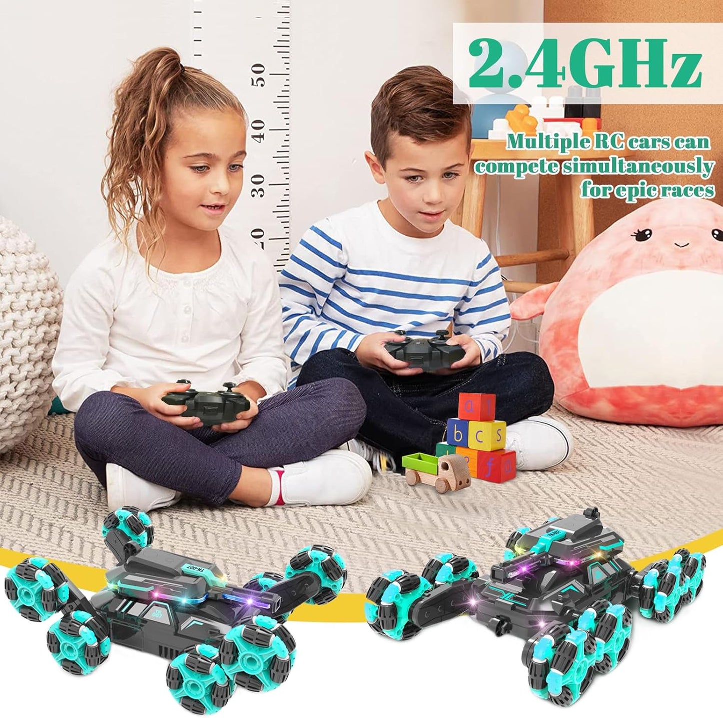 8WD Gesture Sensing RC Car, Toys Gifts for Kids 8 9 10 11 12 Year Old Boys Girls, 2.4Ghz Remote Control Cars for Christmas Birthday Presents