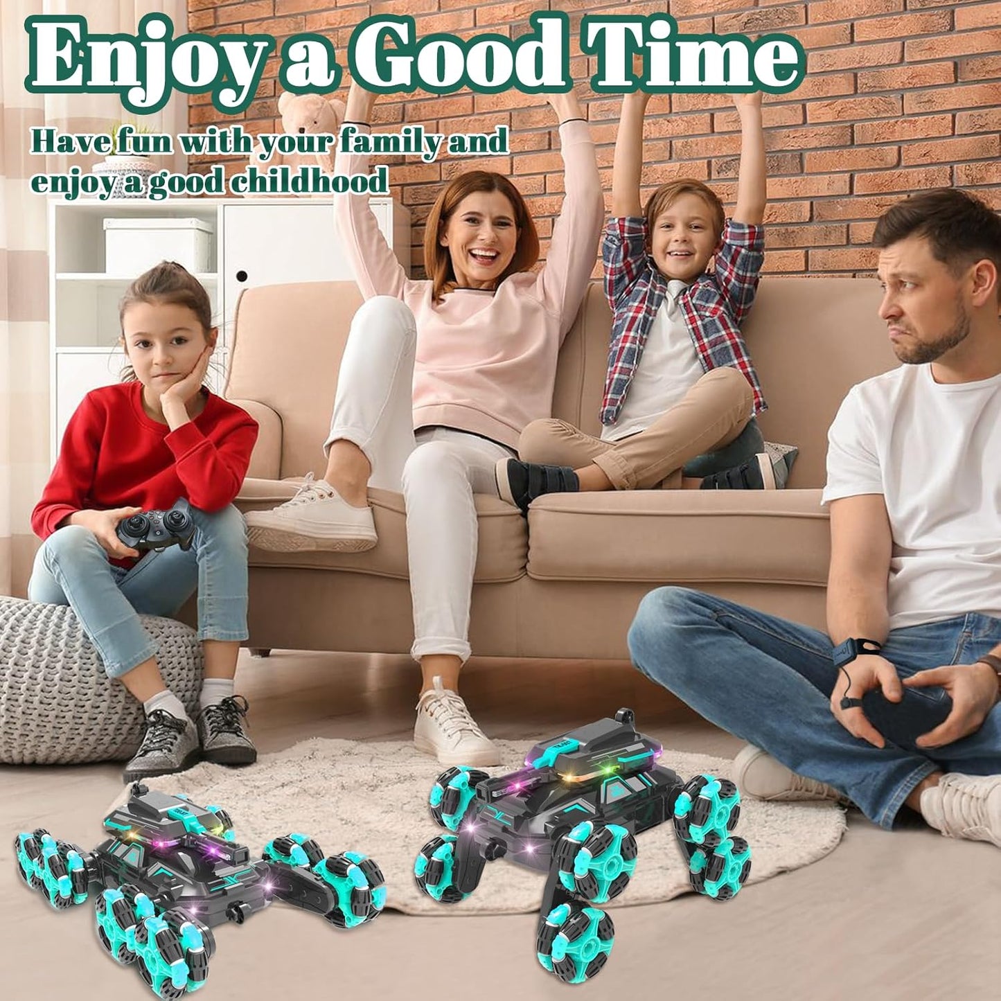 8WD Gesture Sensing RC Car, Toys Gifts for Kids 8 9 10 11 12 Year Old Boys Girls, 2.4Ghz Remote Control Cars for Christmas Birthday Presents