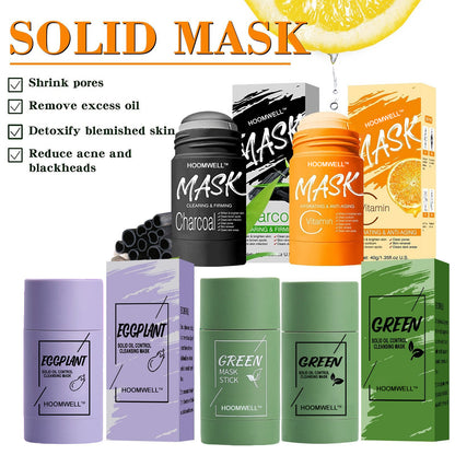 Green Tea Mask Clay Stick Face Mask Skin Care Poreless Deep